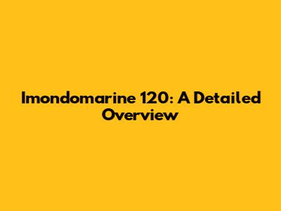 Imondomarine 120: A Detailed Overview