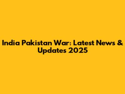 India Pakistan War: Latest News & Updates 2025