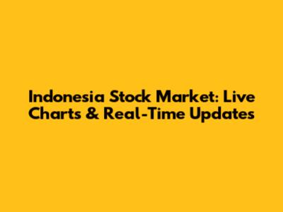 Indonesia Stock Market: Live Charts & Real-Time Updates