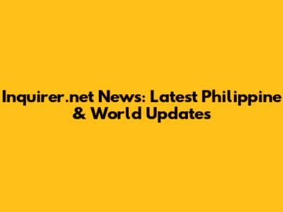 Inquirer.net News: Latest Philippine & World Updates