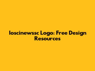 Ioscinewssc Logo: Free Design Resources