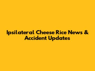 Ipsilateral Cheese Rice News & Accident Updates