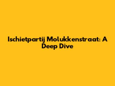 Ischietpartij Molukkenstraat: A Deep Dive