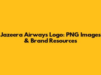 Jazeera Airways Logo: PNG Images & Brand Resources