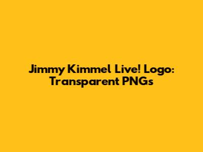 Jimmy Kimmel Live! Logo: Transparent PNGs