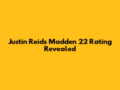 Justin Reid's Madden 22 Rating Revealed