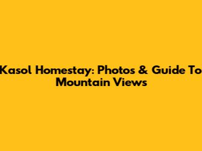 Kasol Homestay: Photos & Guide To Mountain Views