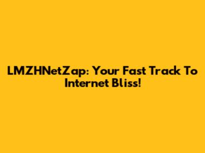 LMZHNetZap: Your Fast Track To Internet Bliss!