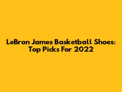LeBron James Basketball Shoes: Top Picks For 2022