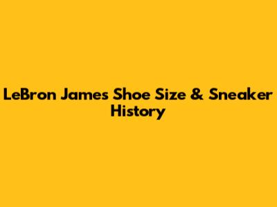 LeBron James Shoe Size & Sneaker History