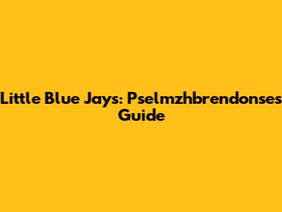 Little Blue Jays: Pselmzhbrendonse's Guide