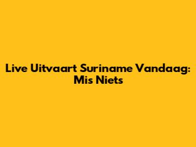 Live Uitvaart Suriname Vandaag: Mis Niets