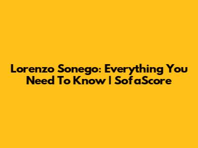 Lorenzo Sonego: Everything You Need To Know | SofaScore