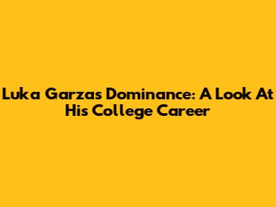 Luka Garza's Dominance: A Look At His College Career