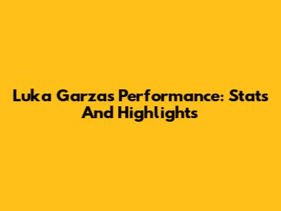 Luka Garza's Performance: Stats And Highlights