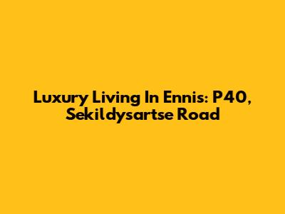 Luxury Living In Ennis: P40, Sekildysartse Road