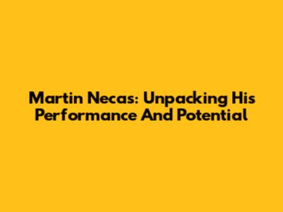 Martin Necas: Unpacking His Performance And Potential