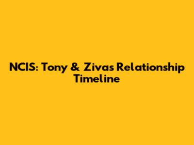 NCIS: Tony & Ziva's Relationship Timeline