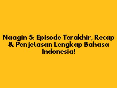 Naagin 5: Episode Terakhir, Recap & Penjelasan Lengkap Bahasa Indonesia!