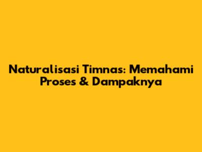 Naturalisasi Timnas: Memahami Proses & Dampaknya