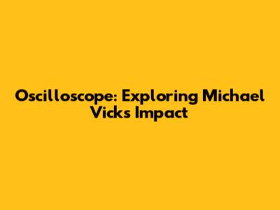 Oscilloscope: Exploring Michael Vick's Impact