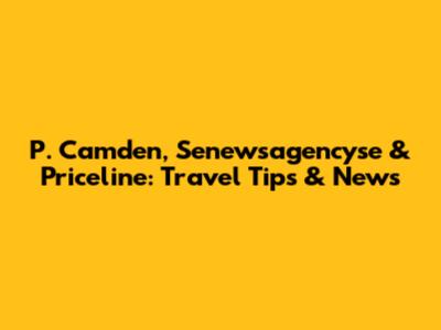 P. Camden, Senewsagencyse & Priceline: Travel Tips & News