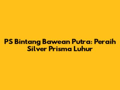 PS Bintang Bawean Putra: Peraih Silver Prisma Luhur