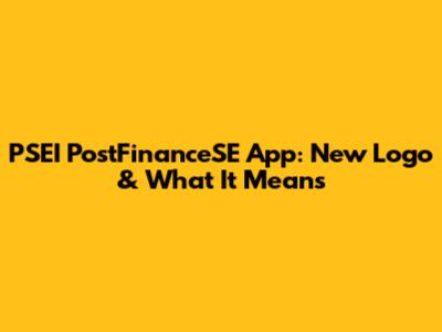 PSEI PostFinanceSE App: New Logo & What It Means