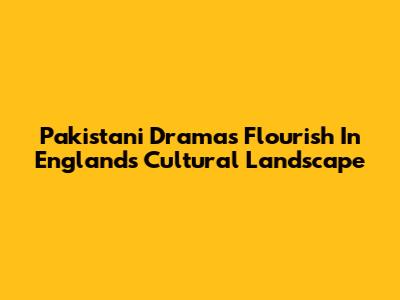 Pakistani Dramas Flourish In England's Cultural Landscape