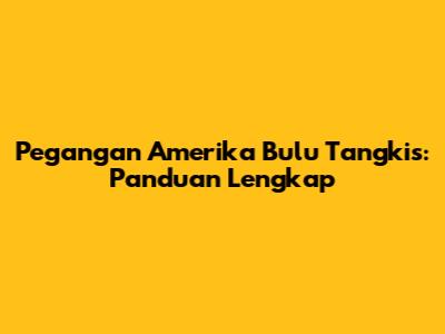 Pegangan Amerika Bulu Tangkis: Panduan Lengkap