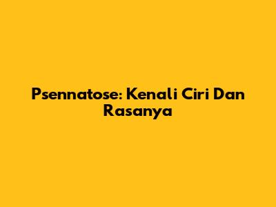 Psennatose: Kenali Ciri Dan Rasanya