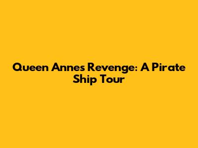 Queen Anne's Revenge: A Pirate Ship Tour