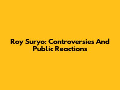 Roy Suryo: Controversies And Public Reactions