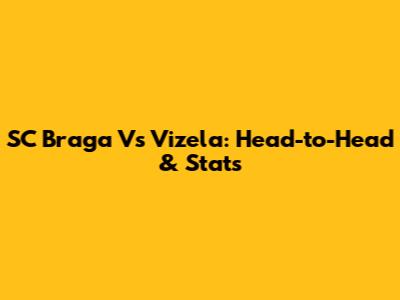 SC Braga Vs Vizela: Head-to-Head & Stats