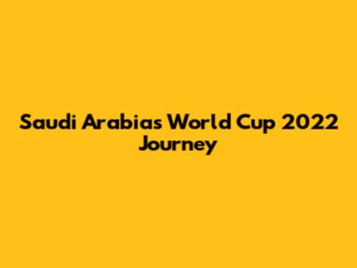 Saudi Arabia's World Cup 2022 Journey