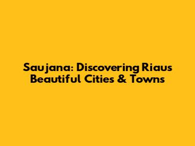 Saujana: Discovering Riau's Beautiful Cities & Towns
