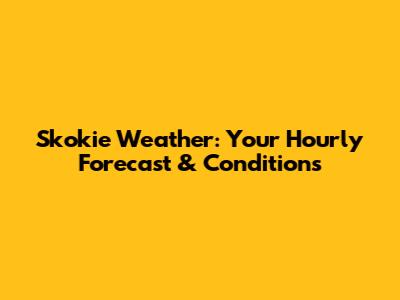 Skokie Weather: Your Hourly Forecast & Conditions