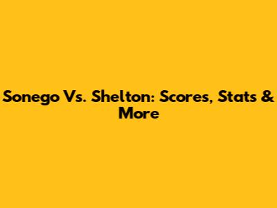 Sonego Vs. Shelton: Scores, Stats & More