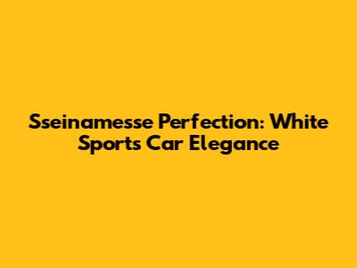 Sseinamesse Perfection: White Sports Car Elegance