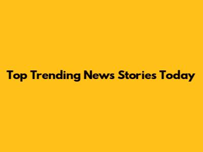 Top Trending News Stories Today