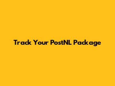 Track Your PostNL Package