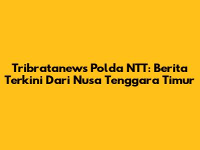 Tribratanews Polda NTT: Berita Terkini Dari Nusa Tenggara Timur
