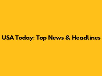 USA Today: Top News & Headlines