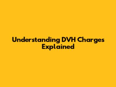 Understanding DVH Charges Explained