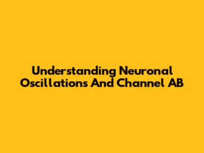 Understanding Neuronal Oscillations And Channel AB