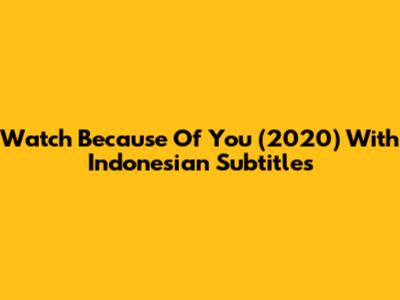 Watch Because Of You (2020) With Indonesian Subtitles