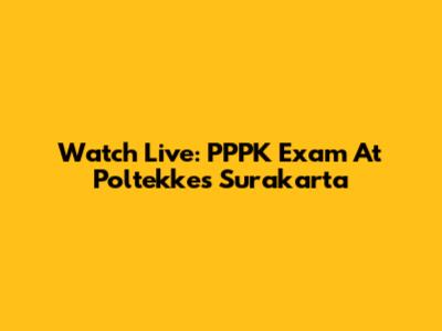 Watch Live: PPPK Exam At Poltekkes Surakarta