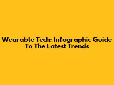 Wearable Tech: Infographic Guide To The Latest Trends
